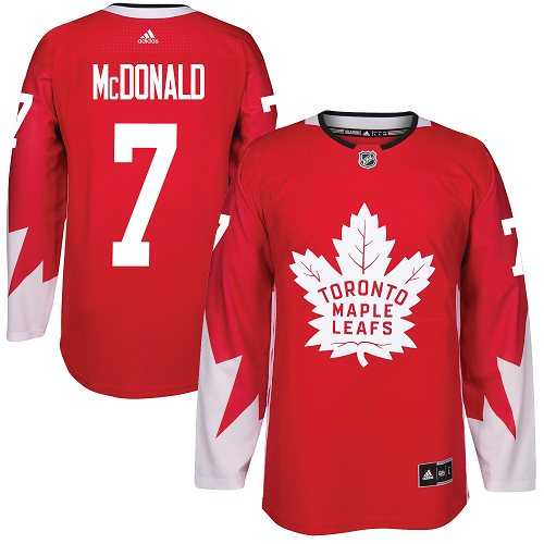 Adidas Toronto Maple Leafs #7 Lanny McDonald Red Team Canada Authentic Stitched NHL
