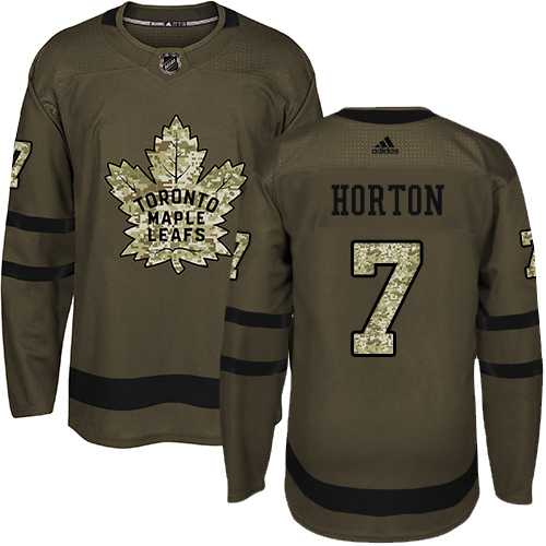 Adidas Toronto Maple Leafs #7 Tim Horton Green Salute to Service Stitched NHL