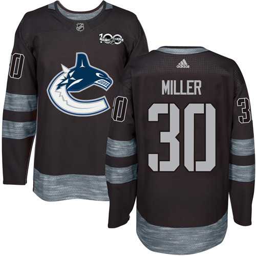 Adidas Vancouver Canucks #30 Ryan Miller Black 1917-2017 100th Anniversary Stitched NHL