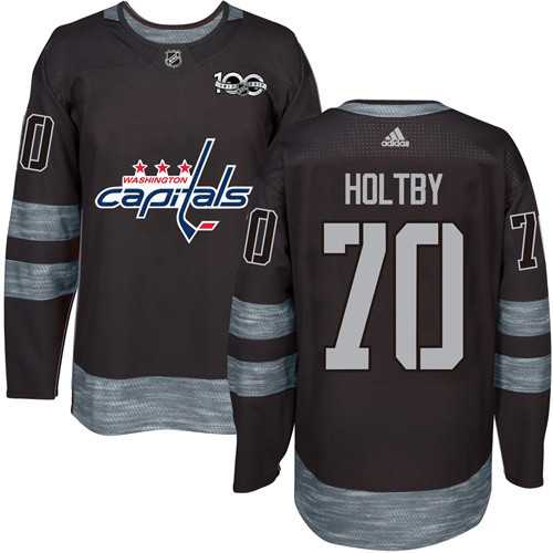 Adidas Vancouver Canucks #70 Braden Holtby Black 1917-2017 100th Anniversary Stitched NHL