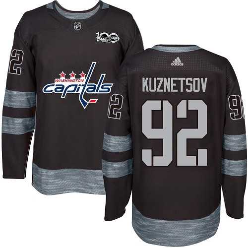 Adidas Vancouver Canucks #92 Evgeny Kuznetsov Black 1917-2017 100th Anniversary Stitched NHL