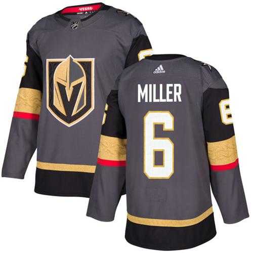 Adidas Vegas Golden Knights #6 Colin Miller Grey Home Authentic Stitched NHL