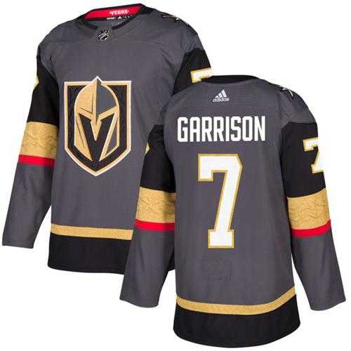 Adidas Vegas Golden Knights #7 Jason Garrison Grey Home Authentic Stitched NHL