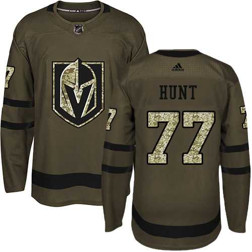 Adidas Vegas Golden Knights #77 Brad Hunt Green Salute to Service Stitched NHL