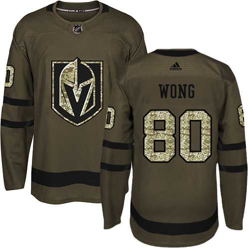 Adidas Vegas Golden Knights #80 Tyler Wong Green Salute to Service Stitched NHL
