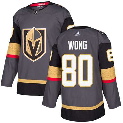 Adidas Vegas Golden Knights #80 Tyler Wong Grey Home Authentic Stitched NHL