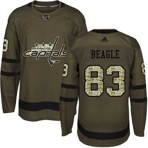 Adidas Washington Capitals #83 Jay Beagle Green Salute to Service Stitched NHL