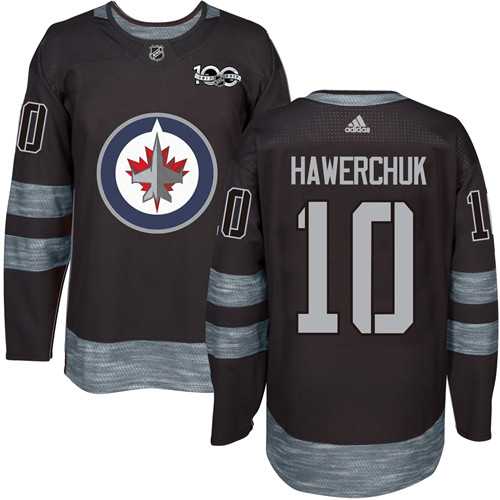 Adidas Winnipeg Jets #10 Dale Hawerchuk Black 1917-2017 100th Anniversary Stitched NHL