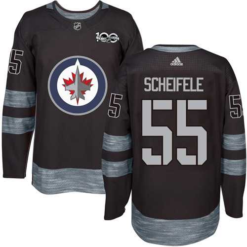 Adidas Winnipeg Jets #55 Mark Scheifele Black 1917-2017 100th Anniversary Stitched NHL