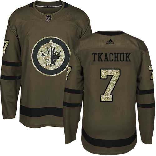 Adidas Winnipeg Jets #7 Keith Tkachuk Green Salute to Service Stitched NHL