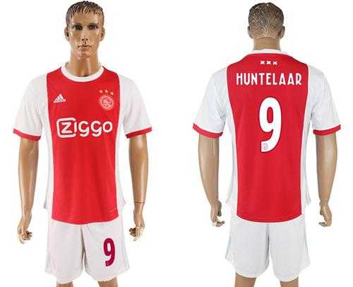 Ajax #9 Huntelaar Home Soccer Club Jersey