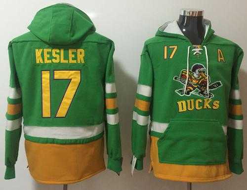 Anaheim Ducks #17 Ryan Kesler Green Name & Number Pullover NHL Hoodie