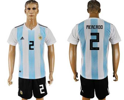 Argentina #2 Mercado Home Soccer Country Jersey