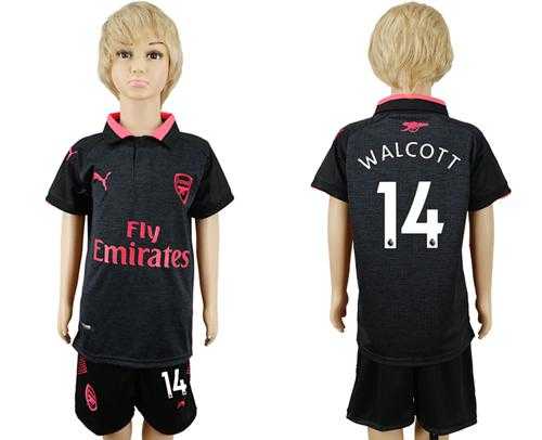 Arsenal #14 Walcott Sec Away Kid Soccer Club Jersey