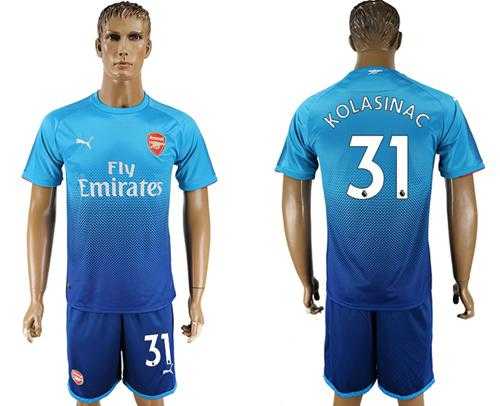 Arsenal #31 Kolasinac Away Soccer Club Jersey