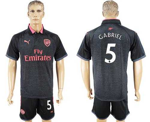 Arsenal #5 Gabriel Sec Away Soccer Club Jersey