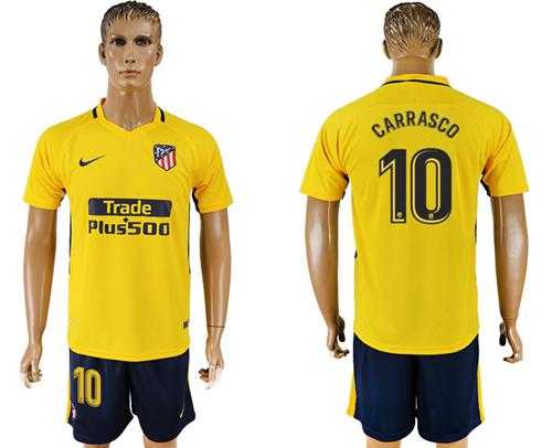 Atletico Madrid #10 Carrasco Away Soccer Club Jersey