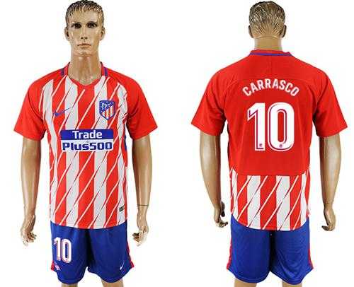 Atletico Madrid #10 Carrasco Home Soccer Club Jersey