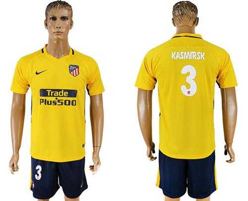 Atletico Madrid #3 Kasmirsk Away Soccer Club Jersey