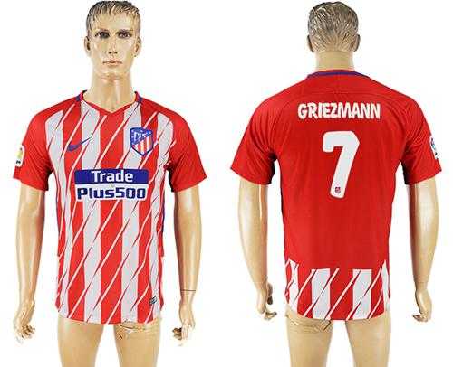 Atletico Madrid #7 Griezmann Home Soccer Club Jersey