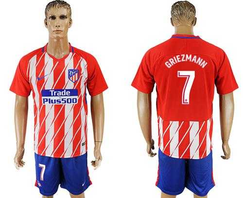 Atletico Madrid #7 Griezmann Home Soccer Club Jersey