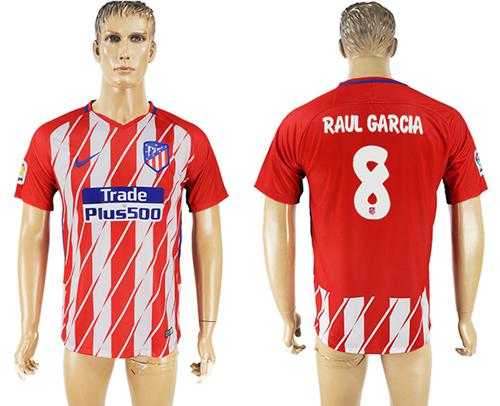 Atletico Madrid #8 Rual Garcia Home Soccer Club Jersey