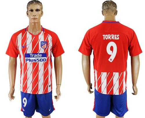 Atletico Madrid #9 Torres Home Soccer Club Jersey