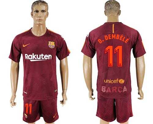Barcelona #11 O.Dembele Sec Away Soccer Club Jersey