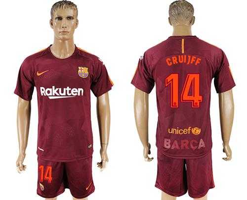 Barcelona #14 Cruijff Sec Away Soccer Club Jersey