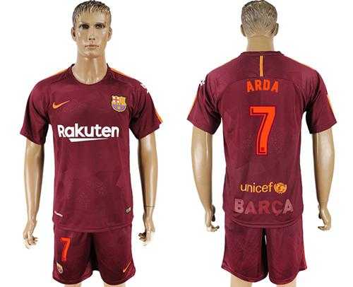 Barcelona #7 Arda Sec Away Soccer Club Jersey