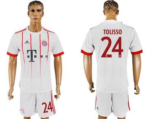 Bayern Munchen #24 Tolisso Sec Away Soccer Club Jersey