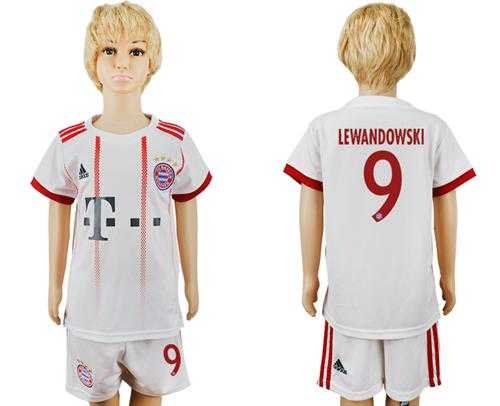 Bayern Munchen #9 Lewandowski SEC Away Kid Soccer Club Jersey