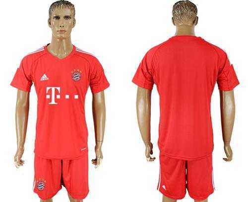 Bayern Munchen Blank Red Goalkeeper Soccer Club Jersey