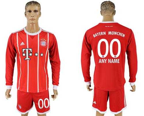 Bayern Munchen Personalized Home Long Sleeves Soccer Club Jersey