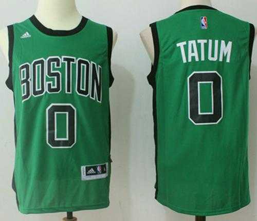 Boston Celtics #0 Jayson Tatum Green(Black No.) Alternate Stitched NBA Jersey