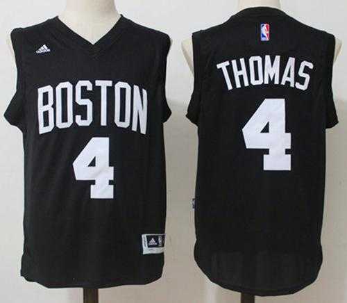 Boston Celtics #4 Isaiah Thomas Black Fashion Stitched NBA Jersey