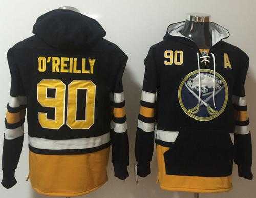 Buffalo Sabres #90 Ryan O'Reilly Navy Blue Name & Number Pullover NHL Hoodie