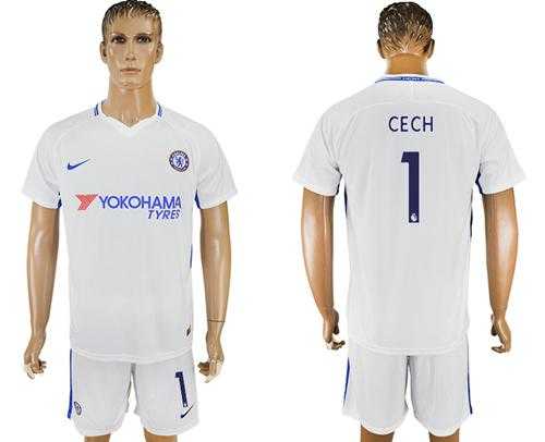 Chelsea #1 Cech Away Soccer Club Jersey