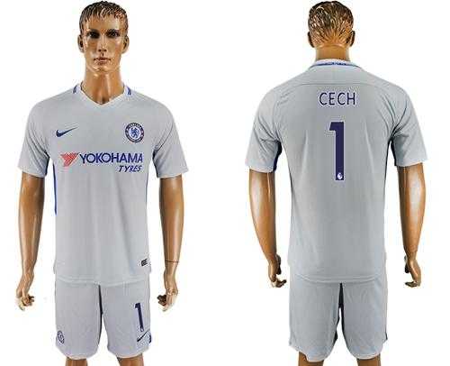 Chelsea #1 Cech Sec Away Soccer Club Jersey