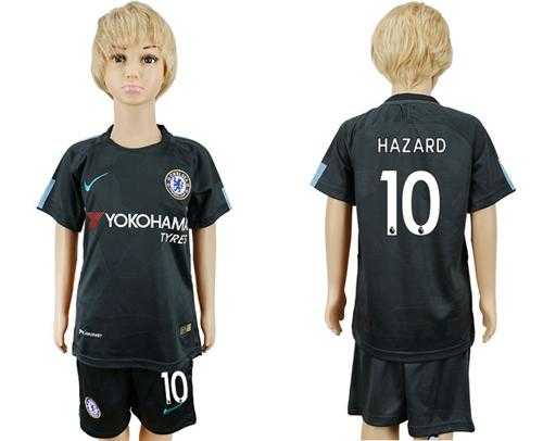 Chelsea #10 Hazard Sec Away Kid Soccer Club Jersey