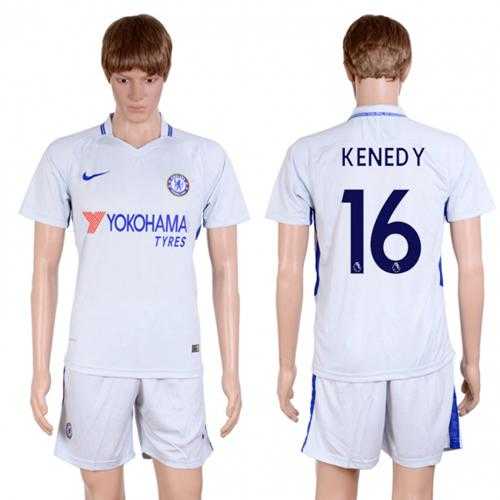 Chelsea #16 Kenedy Away Soccer Club Jersey