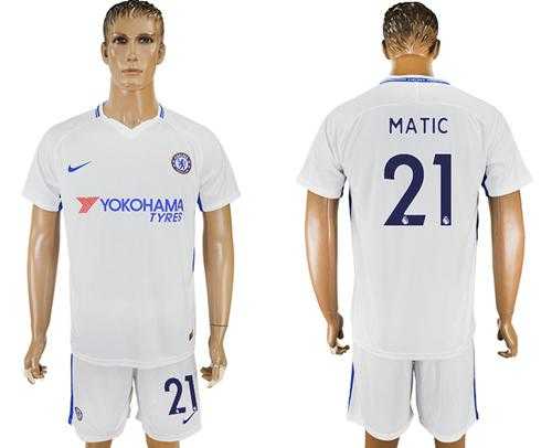 Chelsea #21 Matic Away Soccer Club Jersey