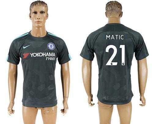 Chelsea #21 Matic Black Soccer Club Jersey