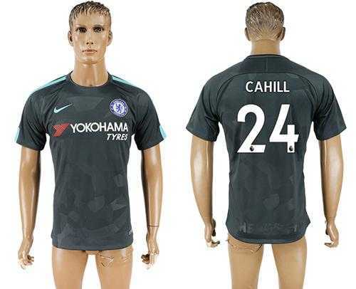 Chelsea #24 Cahill Black Soccer Club Jersey