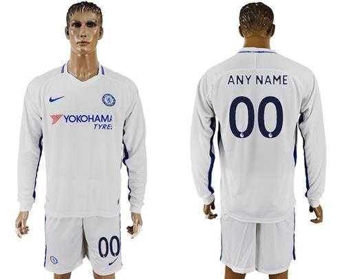 Chelsea Personalized Away Long Sleeves Soccer Club Jersey