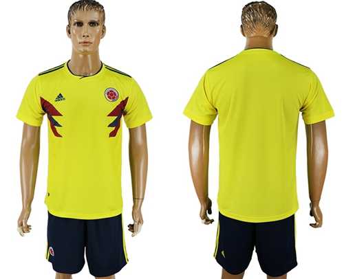 Colombia Blank Home Soccer Country Jersey
