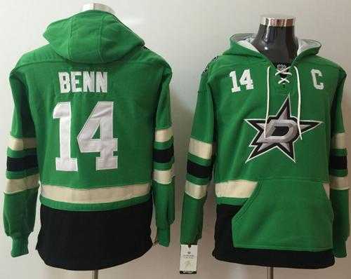 Dallas Stars #14 Jamie Benn Green Name & Number Pullover NHL Hoodie