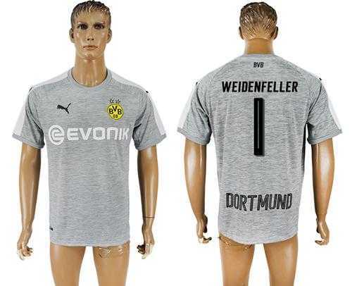 Dortmund #1 Weidenfeller Grey Soccer Club Jersey