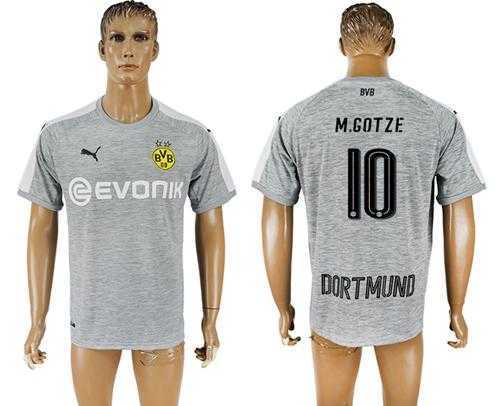 Dortmund #10 M.Gotze Grey Soccer Club Jersey