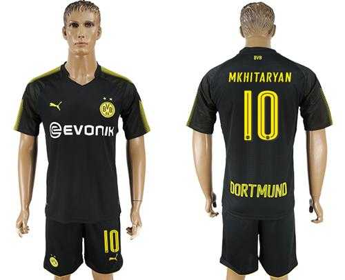 Dortmund #10 Mkhitaryan Away Soccer Club Jersey